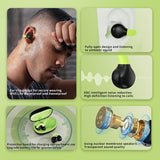 Wireless Clip-on Earphones with Charging Case - White + Gray - Close-Up Angle