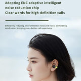 Wireless Clip-on Earphones with Charging Case - White + Gray