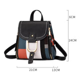 Stylish Ladies Leather Backpack - Soft Pu Material - Red Wine