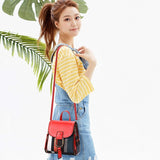 Stylish Ladies Leather Backpack - Soft Pu Material - Red Wine