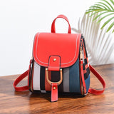 Stylish Ladies Leather Backpack - Soft Pu Material - Red Wine