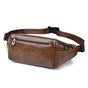 Large Capacity Waterproof Sports Waist Pack For Men - Brown