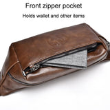 Large Capacity Waterproof Sports Waist Pack For Men - Brown