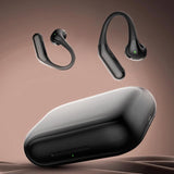 Wireless Half In-ear Sports Earphones - Black - Side View
