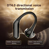 Wireless Half In-ear Sports Earphones - Black - 45-Degree Angle