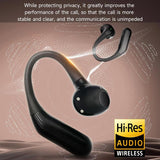 Wireless Half In-ear Sports Earphones - Black - Low Angle