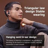 Wireless Half In-ear Sports Earphones - Black - Extra Image