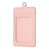 Vertical Id Card Bag & Lanyard - Pink