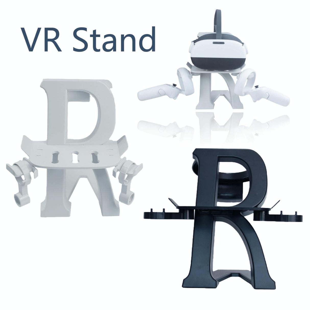 Universal Vr Headset Stand for Meta Quest 2 - Display your Device - White