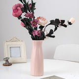 Versatile Plastic Vase for Home Decor and Flower Arrangements - Pink - Side View