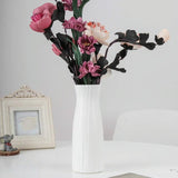 Versatile Plastic Vase for Home Decor and Flower Arrangements - Pink - Close-Up Angle
