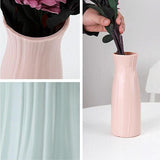 Versatile Plastic Vase for Home Decor and Flower Arrangements - Pink - Low Angle