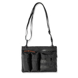 Carbon Black Single Shoulder Messenger Bag - Front View