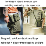 Carbon Black Single Shoulder Messenger Bag - Close-Up Angle