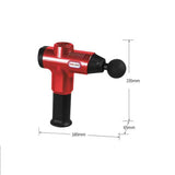 Portable Electric Massager For Muscle Relaxation And Fitness - Red - Top-Down View