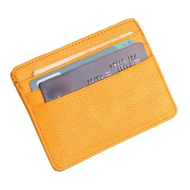 Lizard Pattern Pu Leather Card Holder Compact Bank Card Set - Sky Blue