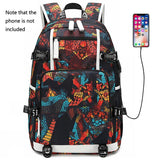 Student Thermal Backpack - Lightweight & Durable - Printed Blue - Low Angle