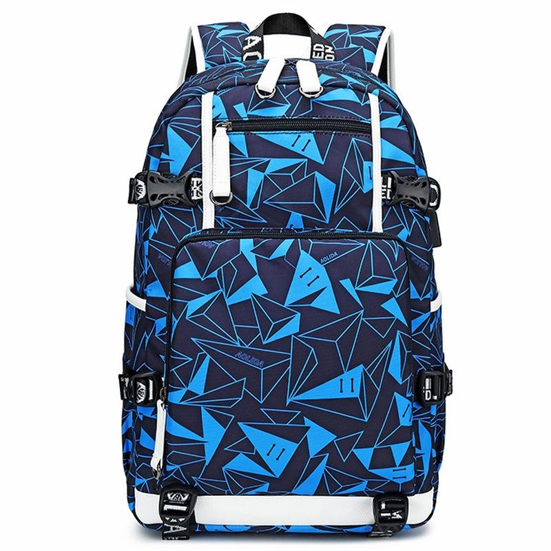 Student Thermal Backpack - Lightweight & Durable - Printed Blue