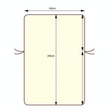 Thickened Non Woven Sunbed Quilt Mat - Light Gray - Top-Down View