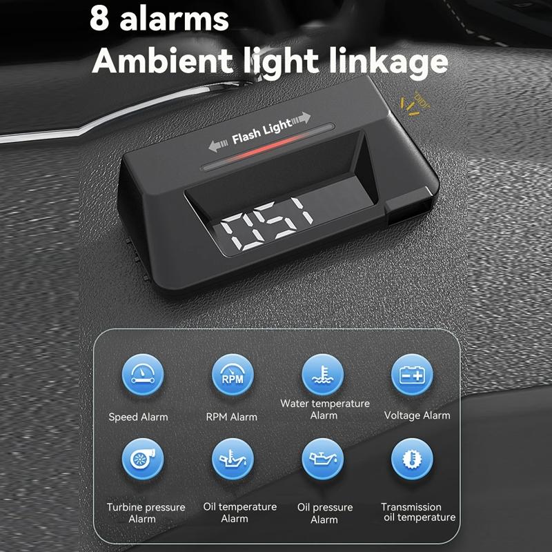 Vehicle Obd Head Up Display Multi Function Instrument For Oil Temp & Gearbox Monitoring - S101