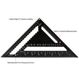 Woodworking Square Layout Gauge - Angle Ruler Measuring Tool - 12 Inch Black - Extra Image