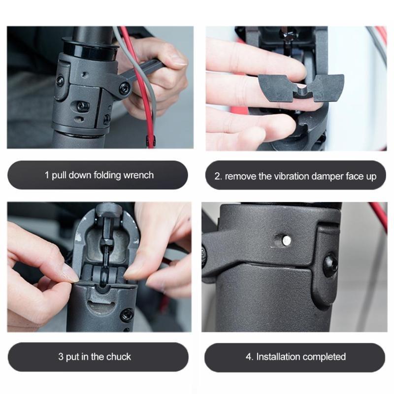 3-piece Shockproof Rubber Dampers for Xiaomi M365 Scooter - White