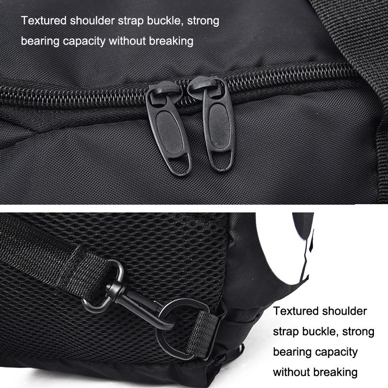 Waterproof Fitness Backpack For Swimming And Travel - Black Bottom Yellow Word