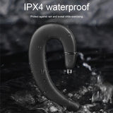 Waterproof Wireless Earphone with Mic for Android / Iphone - Red - Close-Up Angle