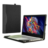 Protective Laptop Case for Hp Envy X360 15 Leather - Black - Top-Down View