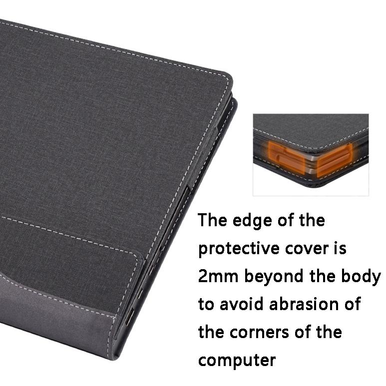 Protective Laptop Case for Hp Envy X360 15 Leather - Black