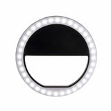 Ring-shaped Selfie Light for Live Photography - Led Flashlight - Black - Extra Image