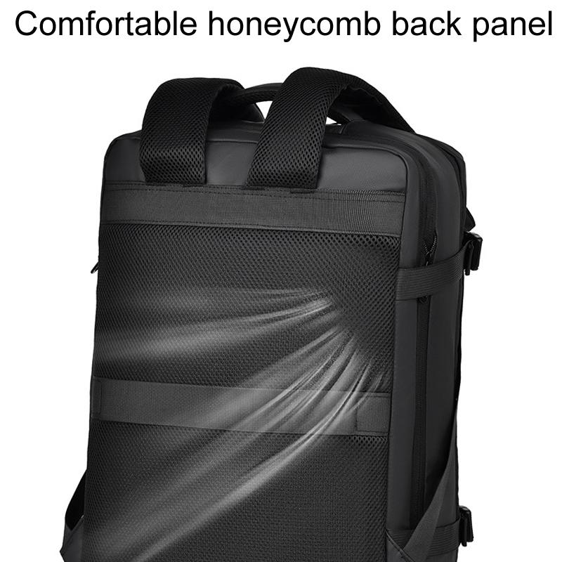 Expandable Double Shoulder Backpack For Business Or Casual Use - Gray