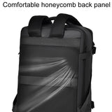 Expandable Double Shoulder Backpack For Business Or Casual Use - Gray - Close-Up Angle