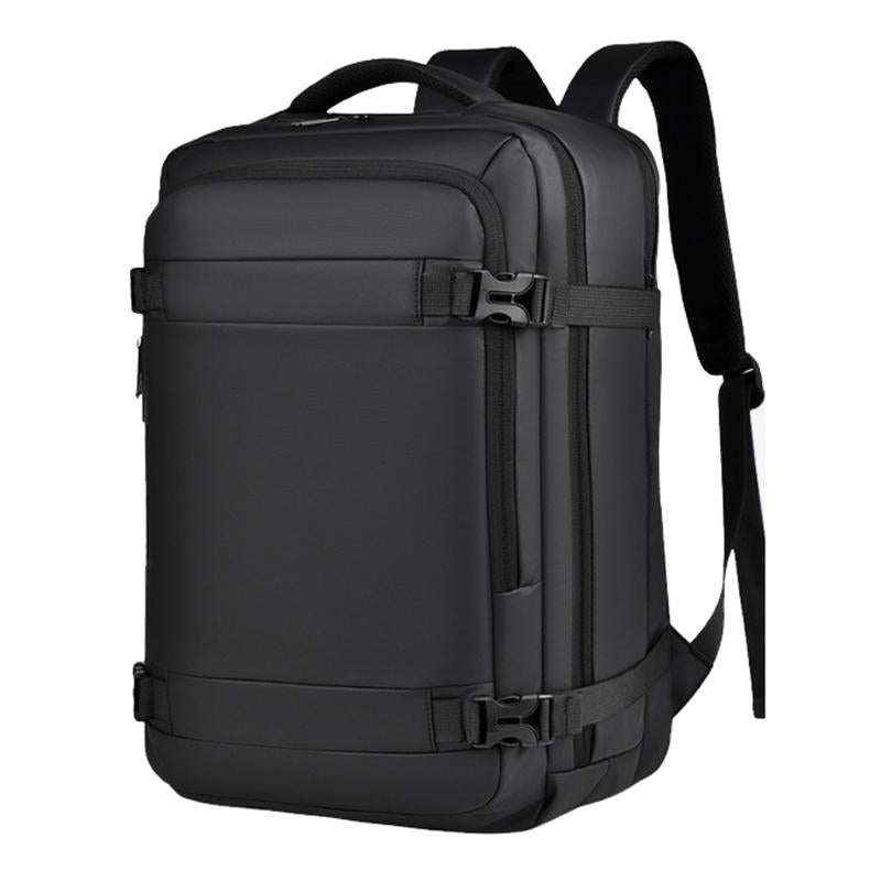 Expandable Double Shoulder Backpack For Business Or Casual Use - Gray