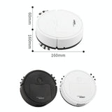 Intelligent 3-in-1 Mini Sweeping Robot Vacuum - White - Side View
