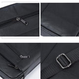 Men Cowhide Leather Crossbody Bag Vertical Shoulder Business Bag Coffee - 45-Degree Angle