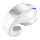 Lightweight Waterproof Bluetooth Earphone with Clip - Single-ear - White
