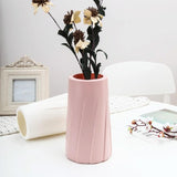 Creative Plastic Vase for Modern Decor - Simple Design - Pink - 45-Degree Angle