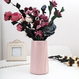 Creative Plastic Vase for Modern Decor - Simple Design - Pink - Close-Up Angle