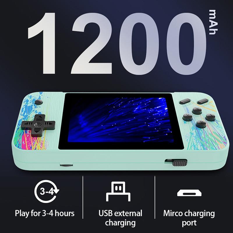 800 Built-In Games G3 Macaron Handheld Game Console With 3.5 Screen - Grey