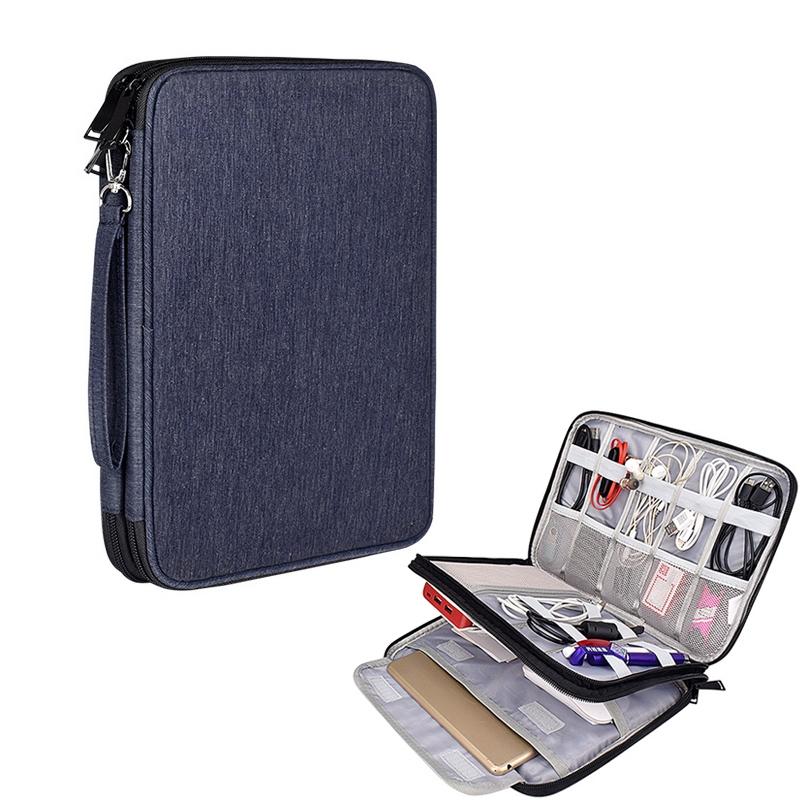 Waterproof Multi-function Storage Bag for Digital Accessories - l - Black