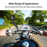 Motorcycle Handlebar Fixed Mount u Bolt Base Holder for Gopro and Other Action Cameras - Rear View