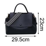 Versatile Autumn / Winter Shoulder Bag For Women - Black - Top-Down View