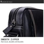 Men Leather Shoulder Bag Casual Mini Diagonal - Brown