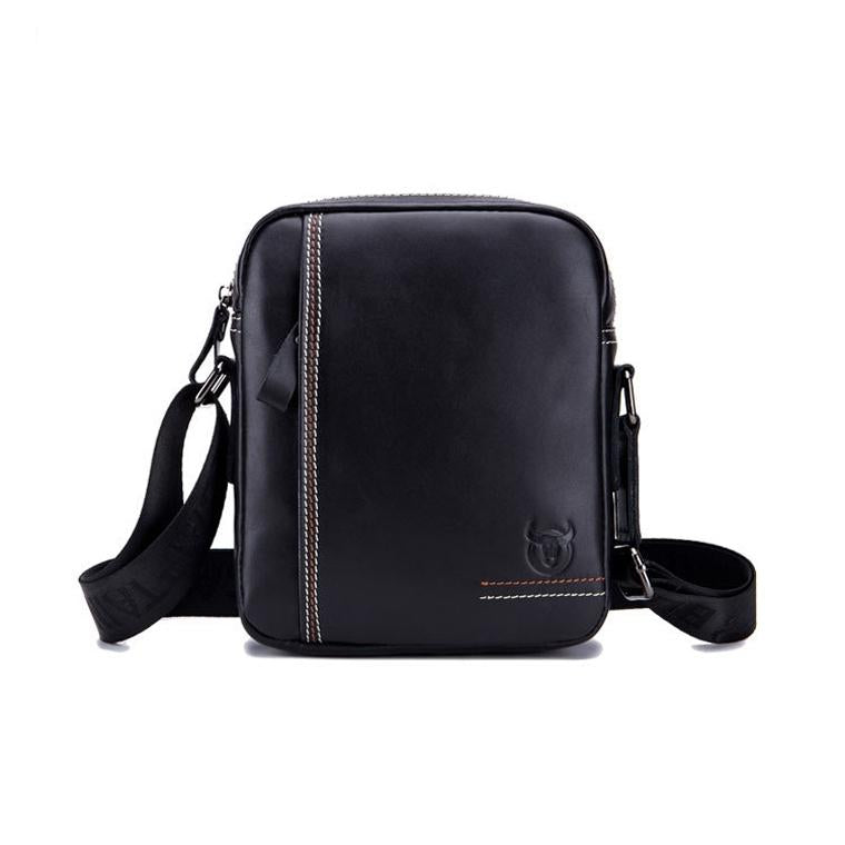 Men Leather Shoulder Bag Casual Mini Diagonal - Brown