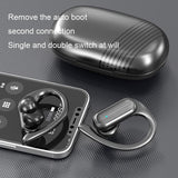 Wireless Noise-cancelling Bluetooth Earbuds with Led Display - Blue - Close-Up Angle