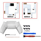 Customizable Dual Back Clip for Ps5 - White Diy Kit - Rear View