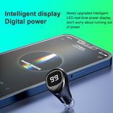 Mini Bluetooth Earphone with Digital Display for Business - White - Close-Up Angle