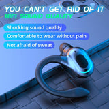 Wireless Sports Earphones - F8 Bluetooth 5.1 Ear-mounted Stereo - White - Top-Down View
