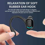 Wireless Sports Earphones - F8 Bluetooth 5.1 Ear-mounted Stereo - White - Rear View